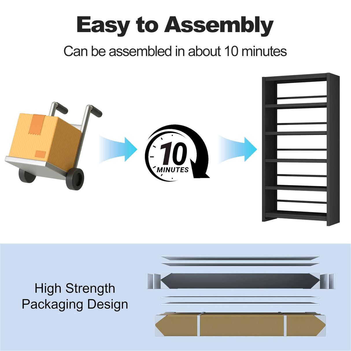 CBNTKI 5 Tier Metal Bookshelf, Black 69" Tall Bookcase, Large Heavy Duty Book Shelves, Industrial Wide Book Shelves, Display Storage Shelves for Library Bedroom Living Room Office CBNTKI