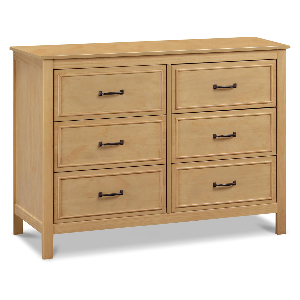 DaVinci Charlie 6-Drawer Baby Dresser - Wooden Double Chest of Drawers for Kids, Boys and Girls - Multi-Purpose Storage Dresser for Bedroom, Nursery, Living Room & Hallway, Easy to Assemble - Honey DaVinci