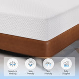 FDW King Green Tea Cooling Gel Memory Foam Mattress/Medium-Firm Mattress for Pressure Relief for Kids & Adults/CertiPUR-US Certified FDW