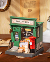 Rolife DIY Mini Building House Miniature Kit-Century Post Office, Miniature Lifestyle Mini Bookshelf Decoration, DIY Hobbies/Gifts for Craftsman (Century Post Office) Rolife