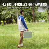 VEVOR Folding Camping Table, Adjustable Height Aluminum MDF Outdoor Portable Fold Up Lightweight Table, for Cooking, Beach, Picnic, Travel, 24'' x 16'', Silver VEVOR