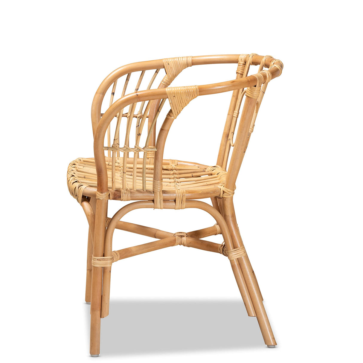 bali & pari Luxio Modern and Contemporary Natural Rattan Dining Chair bali & pari