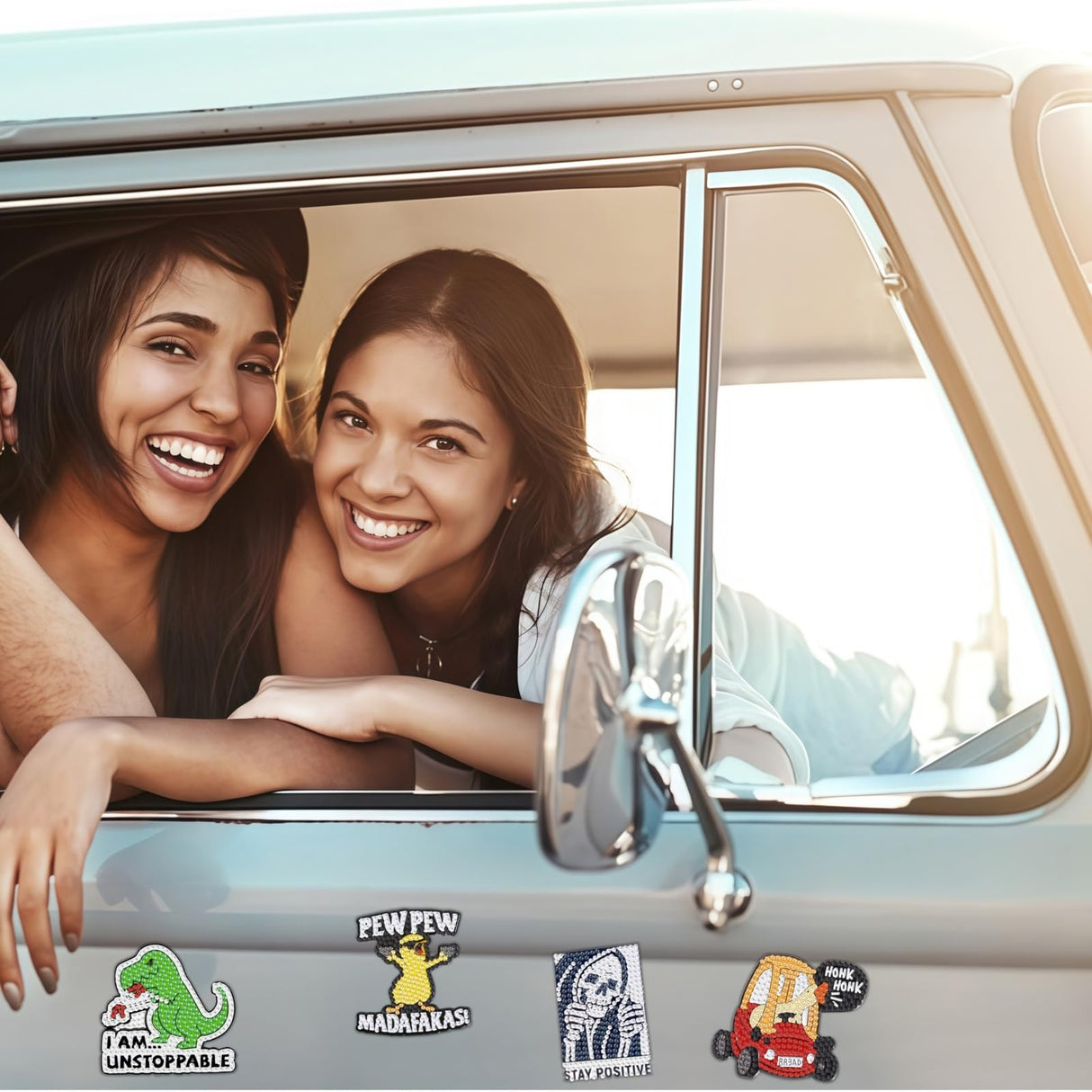 16 Pcs Funny Diamond Painting Magnets Kits,Diamonds Art Fridge Magnet Refrigerator Sticker Diamond Painting kit for Beginners Adults DIY Art Craft Gifts Home Decors (Funny) Bulerrylulu