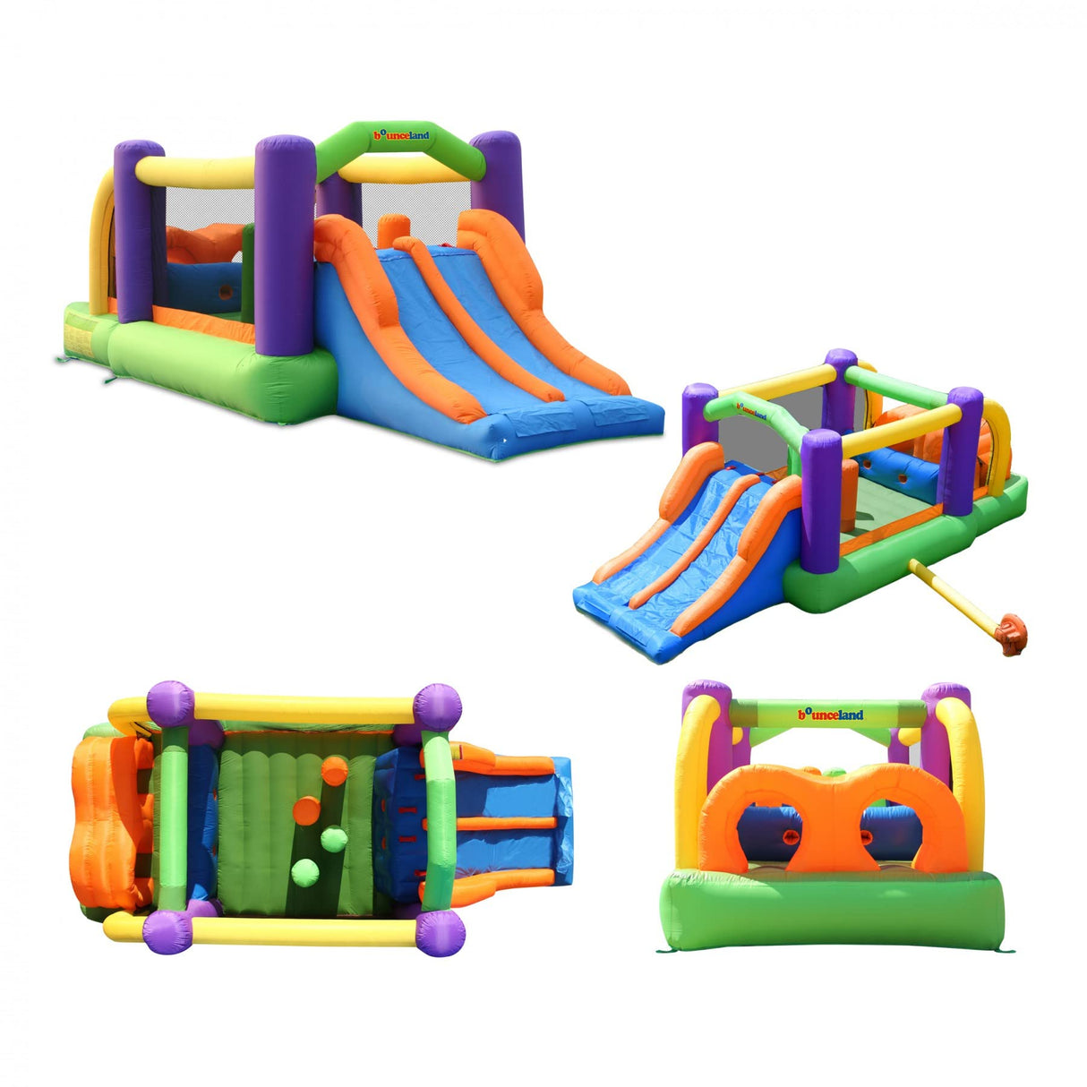 Bounceland Pro Racer Obstacle Bounce House with Dual Slides [Blower NOT Included], Bounce, Climb, Slide All in One, 19 ft x 9 ft x 7 ft H, Great for Big Party, Fun Racing Game for Teams Bounceland