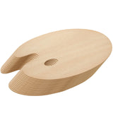 LOYORTY 15 Pack Wood Painting Palette, Oil Wooden Paint Palette, Oval-Shaped Artist Painting Palette with Thumb Hole, Art Pallet for Painting (12 x 16 Inches) LOYORTY