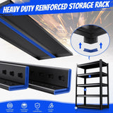 TXTDPL 59" W Storage Shelves, 5-Tier Garage Shelving, 3500 lbs Heavy Duty Garage Shelves, Adjustable Shelving Unit|Easy Assembly, for Workshop, Basement, Warehouse, 19.7" D x 59" W x 72" H, Black TXTDPL