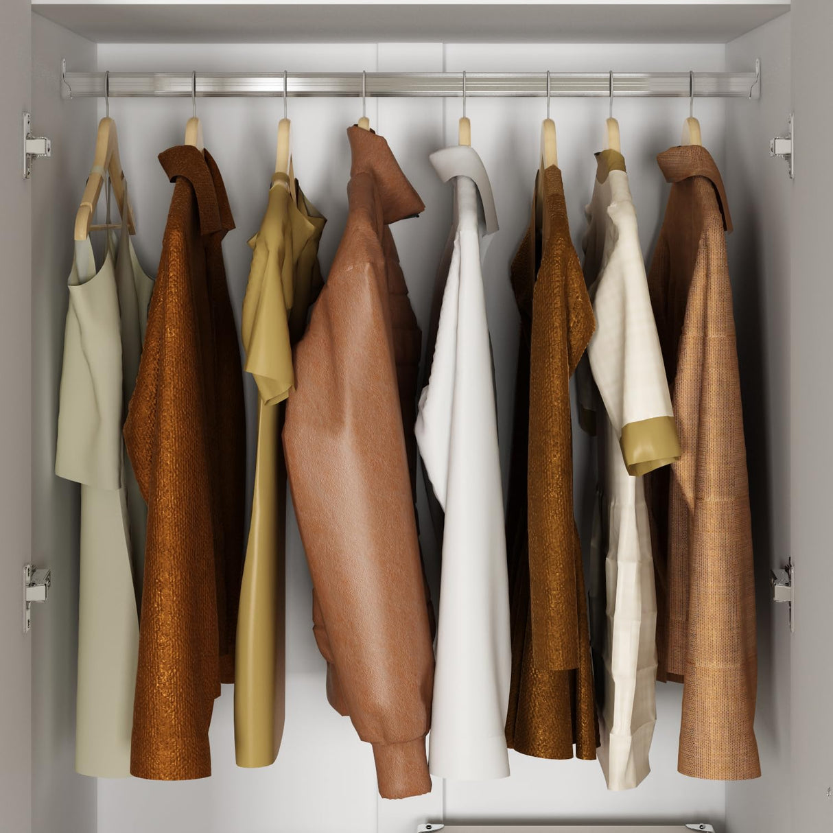 Homsee White 4-Door Wardrobe Armoire Wooden Closet with 2 Drawers, 6 Storage Cubes and 2 Hanging Rods, Large Storage Cabinet for Bedroom, White (63”L x 18.9”W x 70.9”H) Homsee