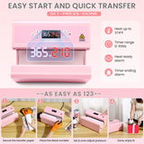 Whubefy Auto Tumbler Heat Press, 20oz 30oz 15oz Mug Press Sublimation Machine Heat Up Fast & Even,Automatic Tumbler Press Machine for 2.95-3.34inch Sublimation Tumblers Cups (Auto Cup Press-Pink) Whubefy