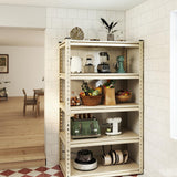 ZEUKMXOO Storage Shelving Unit, 5 Tier Garage Shelves Heavy Duty, 60''H Adjustable Metal Shelving Unit,2000LBS Black for Pantry, Basement, Warehouse, Kitchen, Pantry and Closet (1, White) ZEUKMXOO