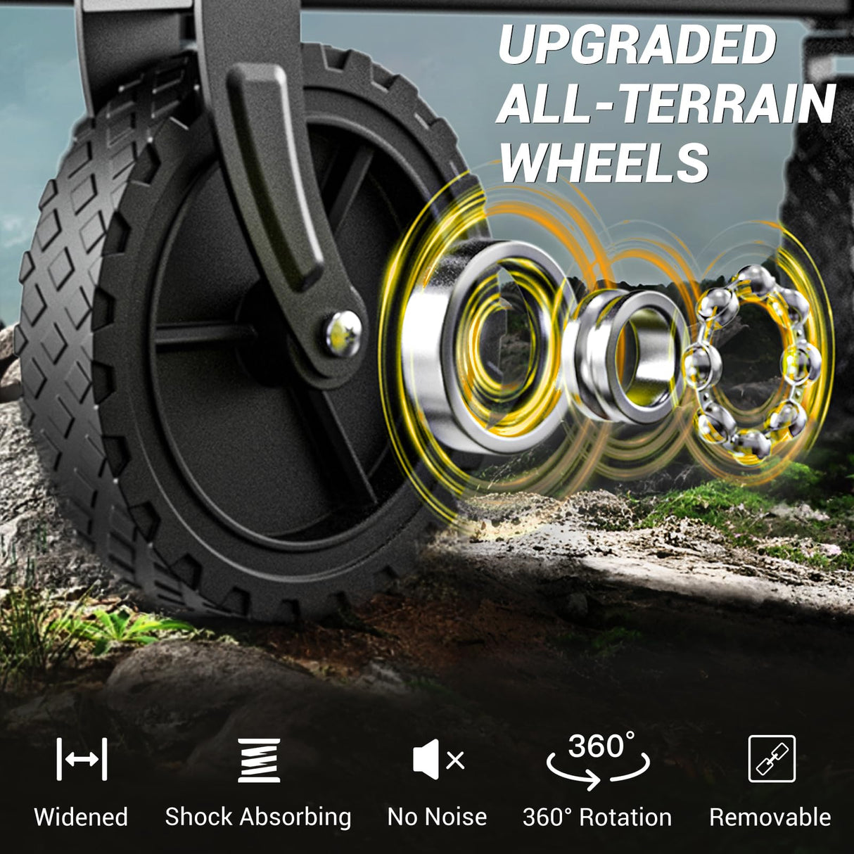 Elegear Wagon Cart Foldable Collapsible Heavy Duty, Folding Wagon with 360° All-Terrain Wheels&Smallest Folding Design, 220LBS Large Capacity Portable Utility Grocery Wagon for Sports Camping Shopping Elegear