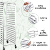 HALLY SINKS & TABLES H Bun Pan Rack 20 Tier with Wheels, Commercial Bakery Racking of Aluminum for Full & Half Sheet - Kitchen, Restaurant, Cafeteria, Pizzeria, Hotel and Home, 26" L x 20" W x 69" H HALLY SINKS & TABLES H
