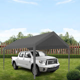 Mergrim 10' x 20' Carport Canopy Replacement Cover with Ball Bungees, 180g Heavy Duty Tarp for Most 10'x20' Carport Frame, Top Cover Only, Frame is Mergrim