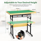 BuilderButler Adjustable Puzzle Table with 4+2 Drawers, Non-Slip Surface Puzzle Board, Tilting & Height Adjustment, 360° Wheels, and Protective Cover for Puzzle Enthusiasts BuilderButler