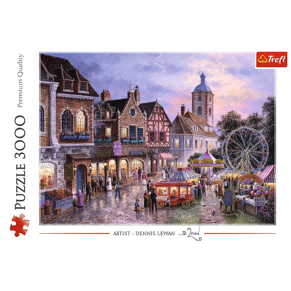 Trefl Street of Paris 6000 Piece Jigsaw Puzzle Red 54"x38" Print, DIY Puzzle, Creative Fun, Classic Puzzle for Adults and Children from 15 Years Old Trefl