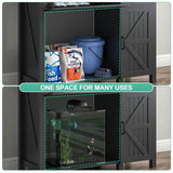 Saudism 40 Gallon Aquarium Stand With Charging Station, Farmhouse Fish Tank Stand, Reptile Tank Stand Terrarium Stand with Drawer and Cabinet Storage, Sturdy Heavy Duty 41.9"×18.3" Tabletop - Black Saudism