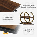 Tribesigns End Table Set of 2, Narrow End Table with 3 Storage Shelves, Wooden Side Table, Industrial Small Sofa Side Table for Living Room, Slim Nightstand and Bedside Table for Bedroom Tribesigns