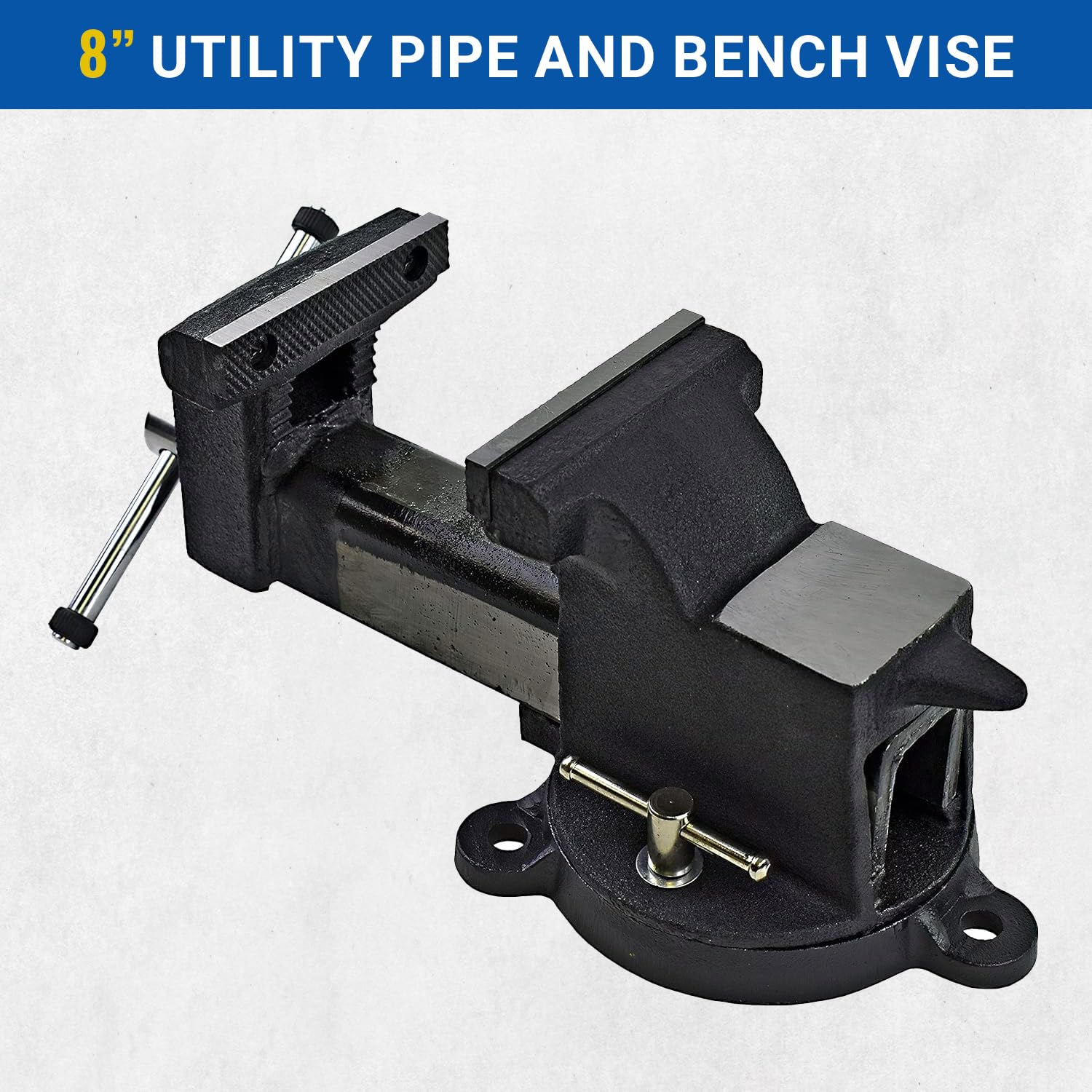 Yost Vises 908-AS 8" Heavy Duty Steel Bench Vise - WoodArtSupply