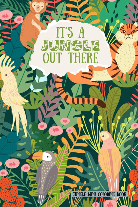 Jungle Mini Coloring Book: Pocket sized coloring book for kids WoodArtSupply