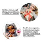 JISHSHAY Diamond Art Pendant African Woman Diamond Painting Hanging Woman Gem Art Hanging Pendant Gem Painting Sun Catchers Mosaic Kits for Adults Suncatchers Embroidery Kit Wind Chimes Windchimes JISHSHAY