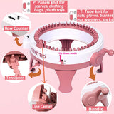 Sentro Knitting Machine, 48 Needles Smart Knitting Crochet Machine with Row Counter for Adults and Beginners, Automatic Circular Weaving Spinning Knitting Loom Machine Kit for Hat,Socks,Scarves,Gloves Cyandream