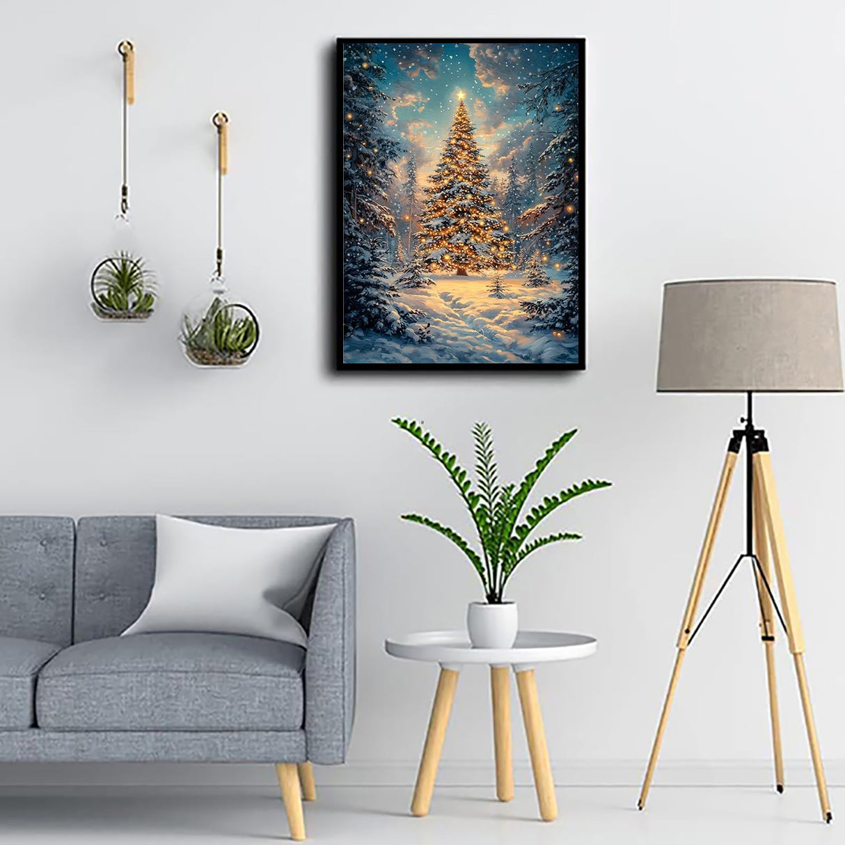 Christmas Diamond Art Kits for Adults, Christmas Tree Diamond Painting Kits for Beginner, 5D DIY Full Drill Gem Art Paint by Diamonds Dots Crafts Kits for Home Decor Gift 12x16inch LumiCraft