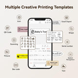 NIIMBOT D110 Upgraded Version Mini Label Maker Machine with Tape, Portable Bluetooth Thermal Printer, Sticker Labeler with Multiple Templates for Office Organization Home Kitchen School, White NIIMBOT