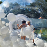 10FT Inflatable Bubble House, PVC Inflatable Balloon House for Kids and Adults with 100 Balloons Clear Bubble House Dome Inflatable with Blower& Pump for Birthday Outdoor Backyard Wedding Party Rental Heipigo