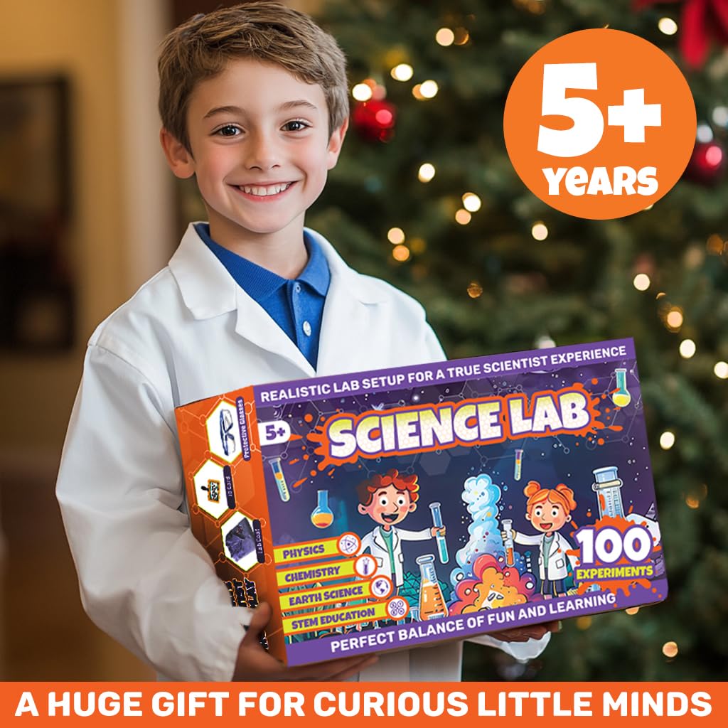 Bloonsy Science Kits for Kids | Ultimate Chemistry Lab Setup with 100 Experiments | Toys Set for Boys and Girls Age 7-8-9-12 BLOONSY