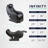 Infinity Riage CS, Compact Shiatsu Massage Chair, Featuring Zero-Gravity Recliner, Lumbar Heat, and Four-Node Massage Robot, Tapping, Kneading, Roller-Massaging Techniques (Black) Infinity