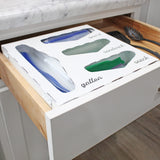 AuldHome Enamelware Kitchen Bag Organizer (White), Farmhouse Style Holder Compatible with Zipper Seal Kitchen Storage AuldHome Design