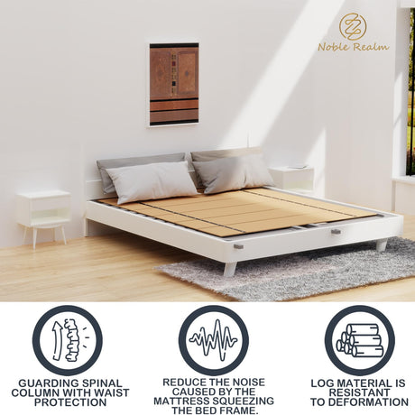 NobleRealm® Twin Size XL (38 x 76 in) Heavy Duty Bed Panels Foldable Box Spring, Bunkie Board, Bed Support Slats | Modular Portability Design, Easy Setup, Foldable Noble Realm