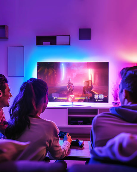 LED Strip Lights, HitLights 4 Pre-Cut 1ft/4ft Small Light Strips Dimmable, RGB 5050 Color Changing LED Tape Light with Remote and UL-Listed Adapter for TV Backlight, Bedroom, Cabinet Shelf Display HitLights