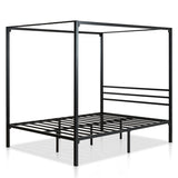 ZINUS Patricia Black Metal Canopy Platform Bed Frame, Mattress Foundation with Steel Slat Support, No Box Spring Needed, Easy Assembly, Queen Zinus