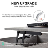 Furrnook 39" Lift Top Coffee Table with Hidden Compartment & Storage Shelf, Multifunctional Desk for Living Room, Home Office, Ergonomic Lift, Ample Storage for Gadgets & Essentials (Gray) Furrnook