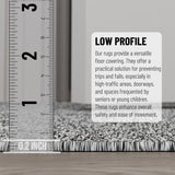 Ottomanson Washable 2x5 Non Slip Runner Rug, Ultra Thin Hallway Rug with Rubber Backing, Solid Design Rug for Kitchen Bedroom or Living Room, Gray, 20" x 59" Ottomanson