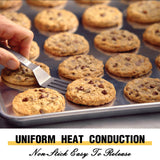 Commercial Quality Baking Sheet Pan Set, Natural Aluminum Cookie Sheet, Umite Chef Warp Resistant Nonstick Baker's Half Sheet Pan, Large Thick Cookie Tray Pans for Baking, Roasting(2 Pack, 18X13Inch) Umite Chef