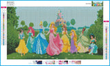 DIY 5D Diamond Art Kits Full Drill, Eight Pricesses Cinderella Aurora Ariel Belle Jasmine Tiana Rapunzel Rhinestone Embroidery Pictures Cross Stitch for Home Wall Decoration 11.81x19.68 inch Better Selection