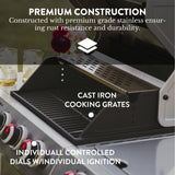 GasOne Deluxe 3+1 Burner Stainless Steel– Outdoor Cabinet Style with Side Burner - Wheels - High-Temperature Paint Coating Gas BBQ Grill – Elegant and Luxurious Design Gas One