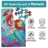 Princess Puzzles for Kids Ages 4-8 60 Pieces Jigsaw Puzzle for Girls and Boys in Metal Box - Educational Toys for Ages 3-5 (Princess 2502) doovide