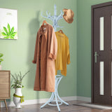 GOFLAME 73" Coat Rack Freestanding, Wooden Coat Tree with 12 Hooks and Umbrella Stand, Entryway Hall Tree, Hat Hanger Organizer, Coat Rack Stand for Coats, Hats, Scarves, Bags, Easy Assembly, Grey GOFLAME