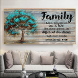 Peeua Diamond Painting Kits for Adults, Big Size Diamond Art Family Words and Tree, 5D DIY Full Drill Diamond Cancas Retro Craft for Living Room Decor (14 x 28 in) Peeua