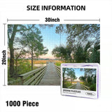 TIGTMULERLY 1000 Piece Puzzle for Adults Jigsaw Puzzles Hard Challenging Difficult Family Cool Large Marsh View from Freedom Park Hilton Head South Carolina Puzzles for Adults 1000 Pieces TIGTMULERLY