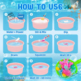 QANIY Magic Water Elf Toy Kit, Crafts for Kids Ages 4-8, Aqua Fairy, Magic Water Elf, Magic Water Gel Kit with 12 Magic Gels and 6 Molds, DIY Squishy Maker Set, Kids Crafts Ages 4-8 QANIY