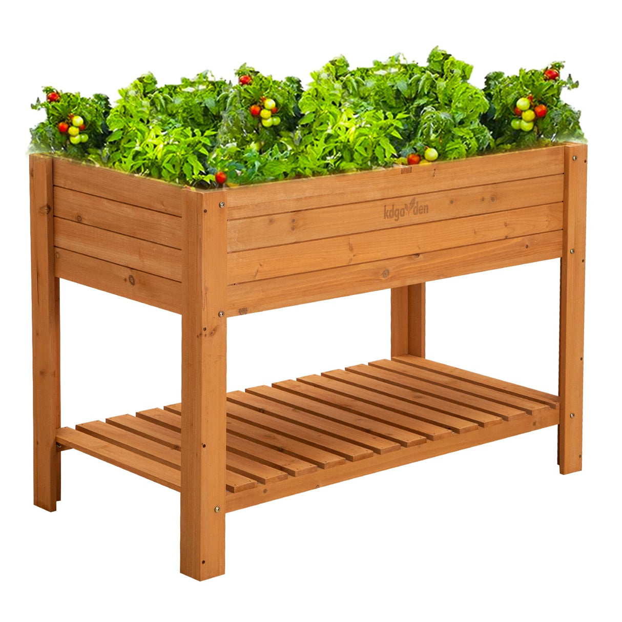 Raised Garden Bed 48"x24"x33" Large Wood Planter Box with Legs Outdoor Wooden Elevated Planters Raised Beds for Vegetable Flower Herb, Standing Gardening Box for Backyard, Patio, Deck Kdgarden