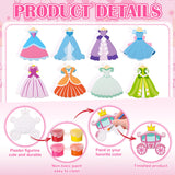 Seenelling 24 Set Princess DIY Painting Kit Ceramic to Paint Your Own Princess Dress Castle Statues Unpainted Plaster Figurines Brushes Acrylic Paints Bags Party Favor for Adults Girls Baby Shower Seenelling