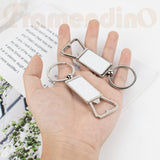 Framendino, 40 Pack Sublimation Blanks Keychains Metal Bottle Opener Transfer Rectangle Aluminum Keychain Key Rings for DIY Custom Personalized Sublimation Photo Framendino