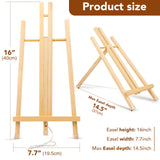 3 Pack 16 Inch Wood Easels, Easel Stand for Painting Canvases, Art, and Crafts, Tripod, Painting Party Easel, Kids Student Tabletop Easels for Painting, Portable Canvas Photo Picture Sign Holder AROIC
