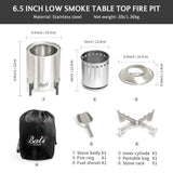 BALI OUTDOORS Tabletop Fire Pit Small Table Top Firepit Outdoor Smokeless Firepit Patio BALI OUTDOORS