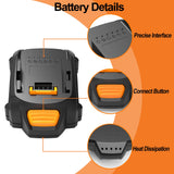rebicacate 2 Packs 20v Lithium Battery Replacement for 20V PowerShare Battery for WA3520 WA3525 WA3575 WG151s WG155s WG251s WG255s WG540s WG545s WG890 WG891 rebicacate