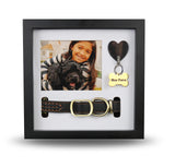 Daily Power-tivity Pet Memorial Picture Frame Shadow Box - Dog Gift Keepsake wCollar Mount and Heart Hook Forever In Memory, Remembrance Show Sympathy For Your BONUS TWO Mattes to choose from, Black Daily Power-tivity